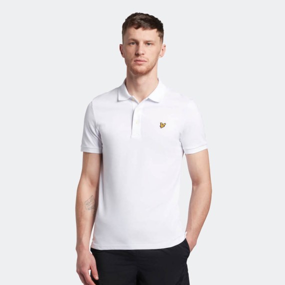 SP400VOG Short Sleeve Pique Polo Shirt White-626
