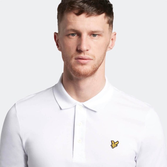 SP400VOG Short Sleeve Pique Polo Shirt White-626