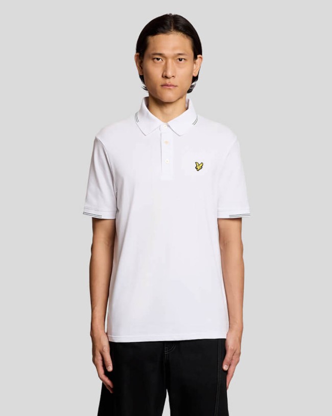 White/Everglade-Y162 SP2402V Fine Tipped Polo Shirt