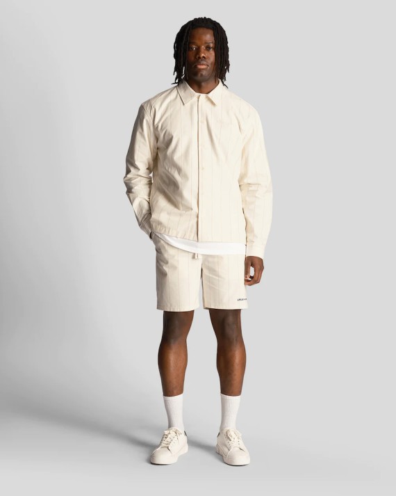 SH2006V Pinstripe Short Chalk-X157