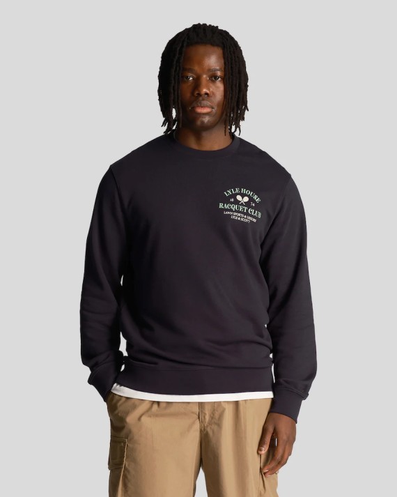 ML2017V Racquet Club Graphic Sweatshirt Dark/Navy-Z271
