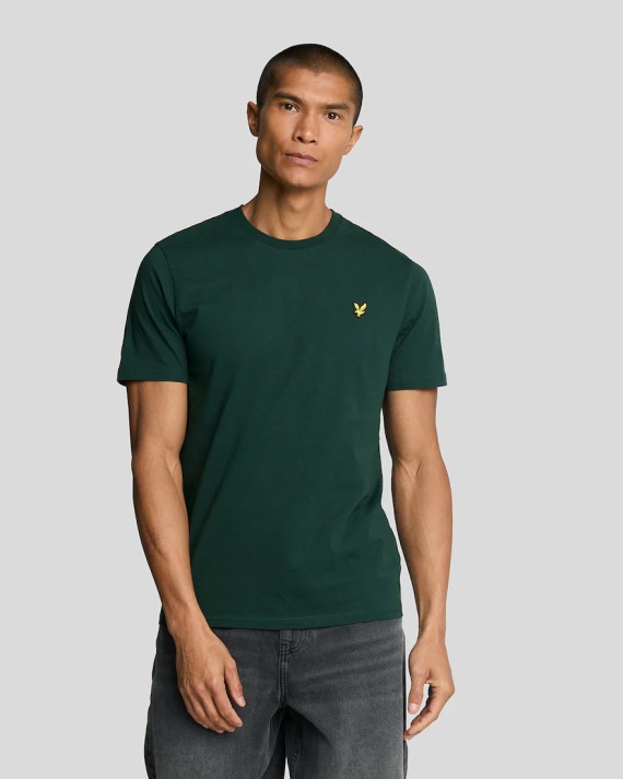 TS400VOG Plain Crew Neck T Shirt Dark/Green-W486