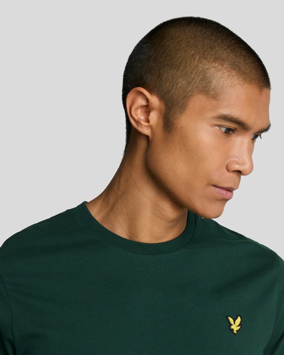 TS400VOG Plain Crew Neck T Shirt Dark/Green-W486