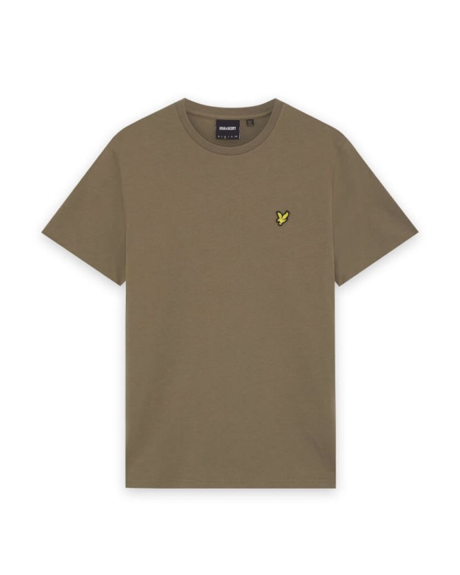 TS400VOG Plain Crew Neck T Shirt Khaki/Ash-X569