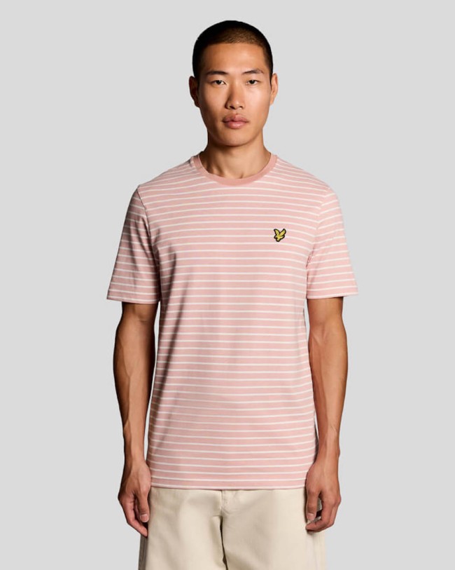Pink/Grapefruit/White-Y152 TS2408V Breton T Shirt
