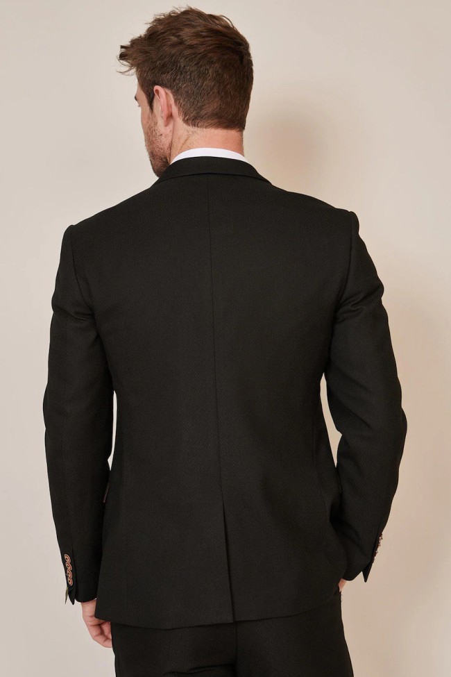 Max Black 3 Piece Suit Black