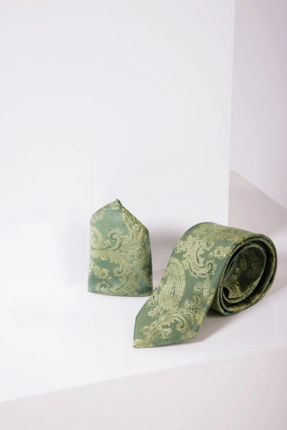 TS Paisley Tie Set Green