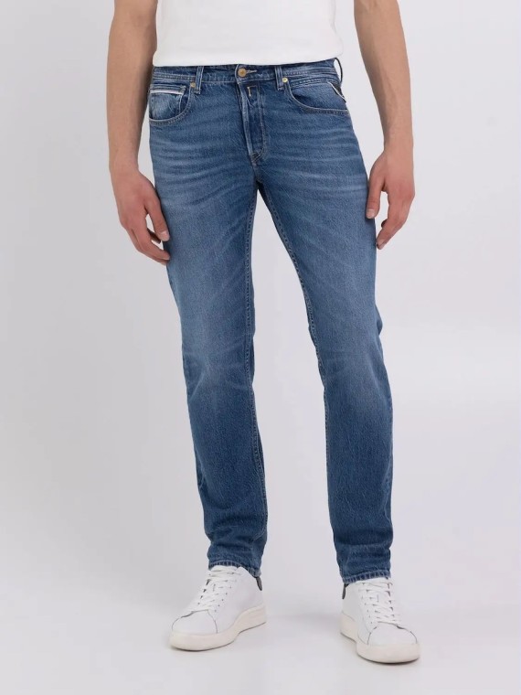 Replay Grover Blue Straight Fit Jean Jeans, from ApacheOnline
