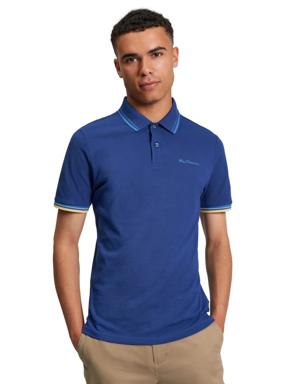 Signature Pique Polo Shirt Persian/Blue-109