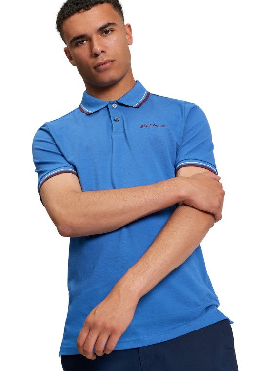 Signature Pique Polo Shirt Cobalt-042