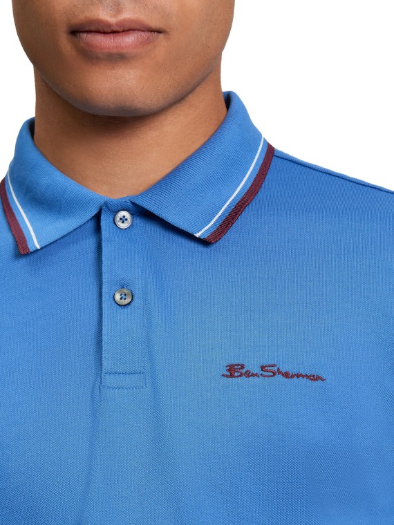 Signature Pique Polo Shirt Cobalt-042