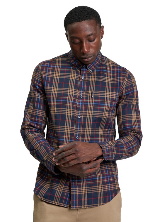 Long Sleeve Multi Check Shirt Dark/Navy-025