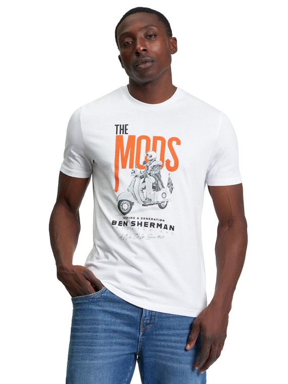 Mod Poster T Shirt White-010