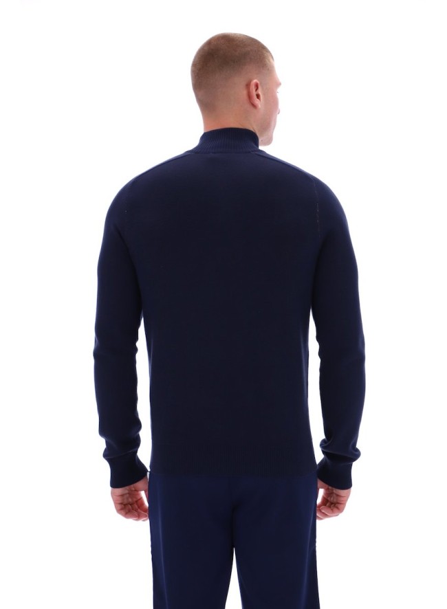 Sangro 1/4 Zip Argyle Knitwear MaritimeBlue/VintageIndigo/Gardenia-331