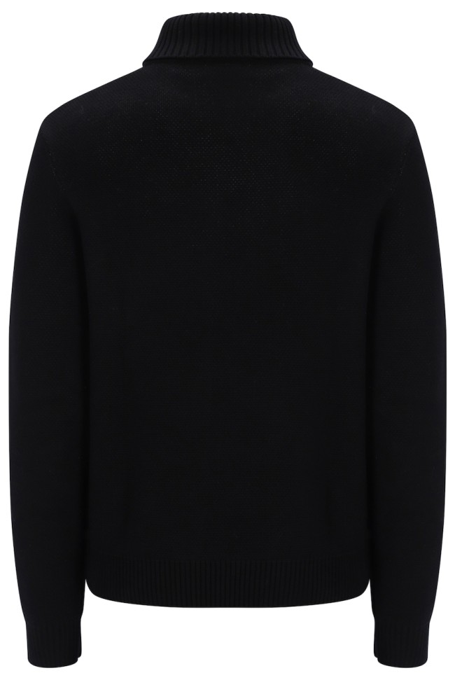 Moretti Argyle Roll Neck Knitwear Black/CharcoalMarl/CountryBlue-190