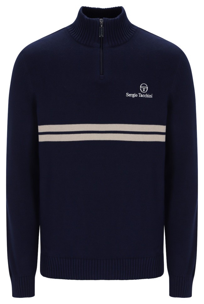 MaritimeBlue/Peyote-563 New Dallas 1/4 Zip Knitwear