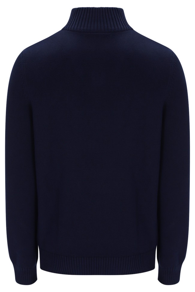 New Dallas 1/4 Zip Knitwear MaritimeBlue/Peyote-563