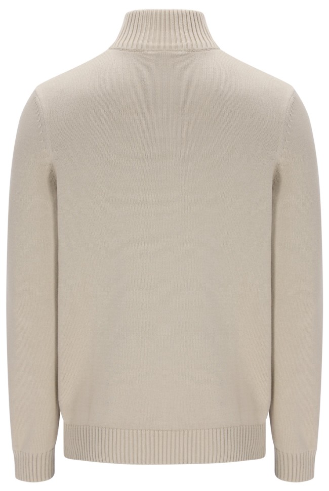 New Dallas 1/4 Zip Knitwear Peyote/MaritimeBlue-573