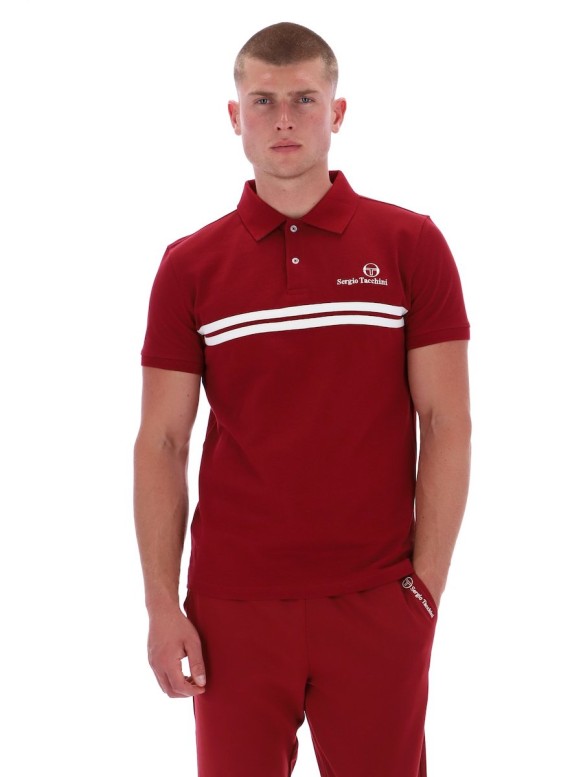 New Supermac Polo Shirt Rhubarb/Gardenia/ArubaBlue-354