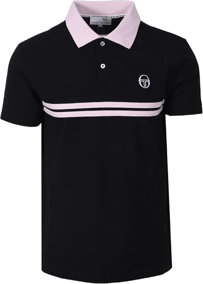 Black/LightLilac/White-122 Supermac Polo Shirt