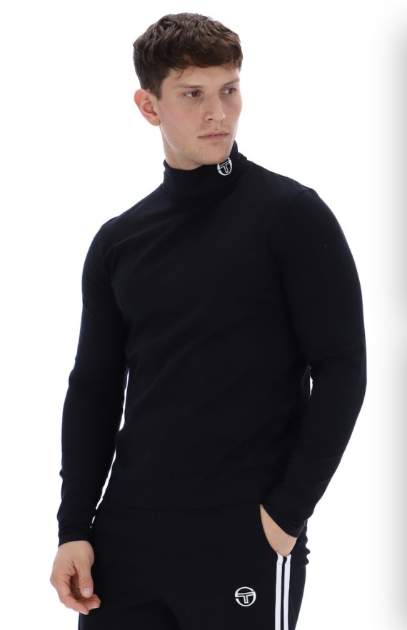 Edward Roll Neck Jersey Black-160