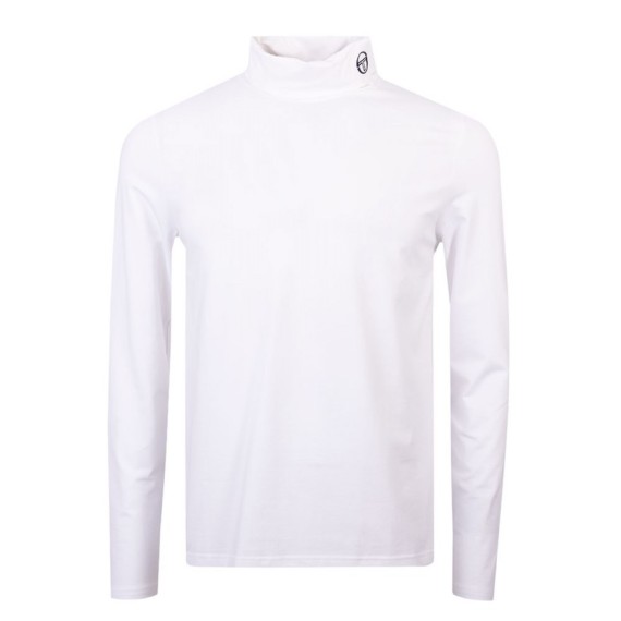Edward Roll Neck Jersey White-000
