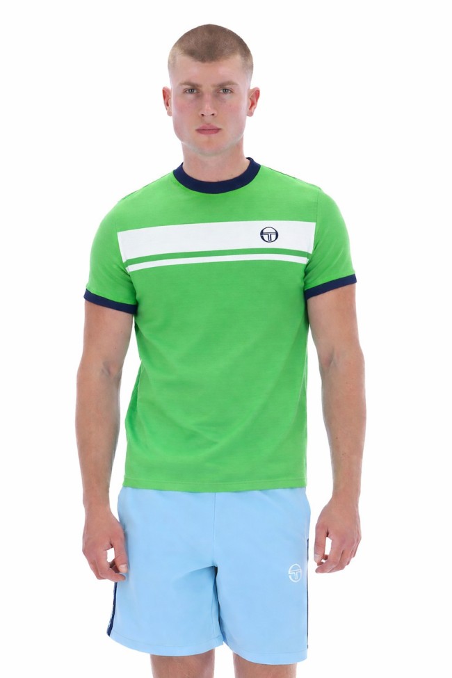 Master Crew Neck T Shirt FernGreen/White/MaritimeBlue