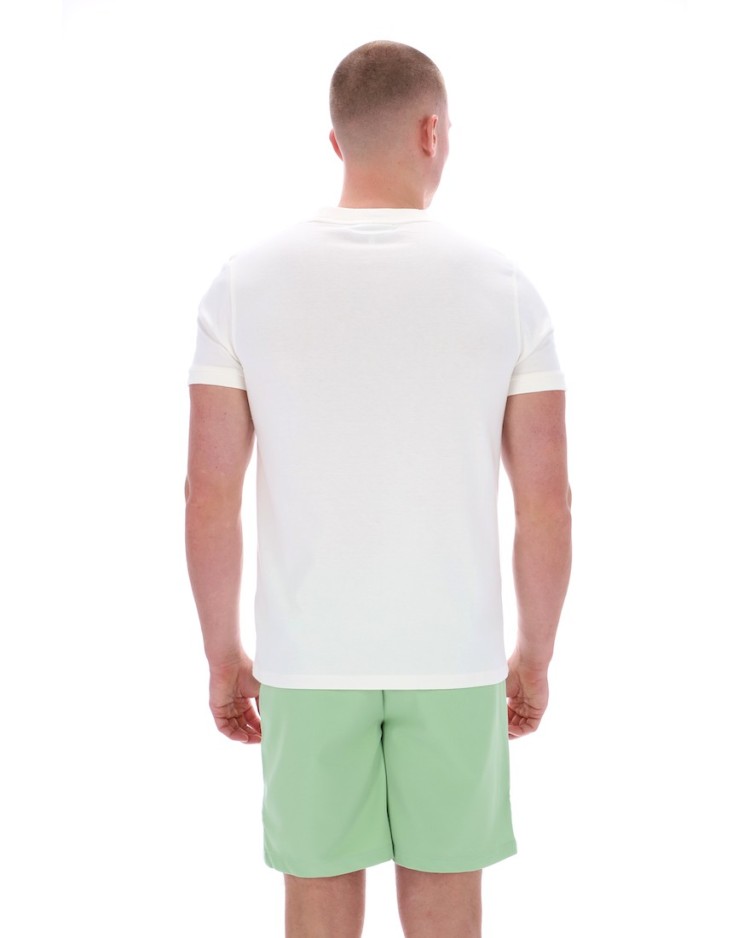 Master Crew Neck T Shirt Gardenia/QuietGreen-158