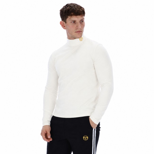 Edward Roll Neck Jersey Gardenia/GoldLurex-529
