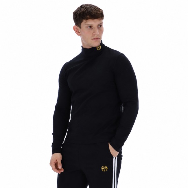 Black/GoldLurex-907 Edward Roll Neck Jersey