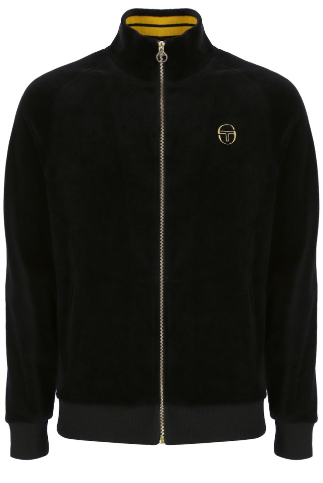 Black-160 Court Velour Track Top