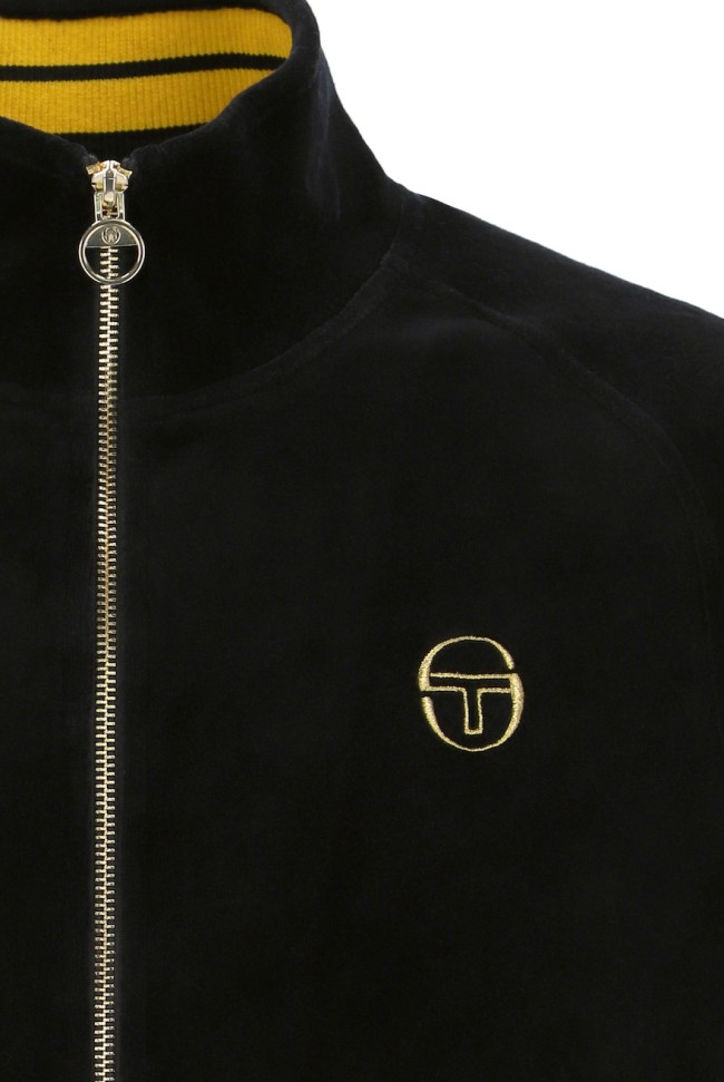 Court Velour Track Top Black-160
