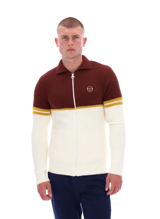 Orion Brushed Knit Track Top BitterChocolate/Arrowwood/Gardenia-176