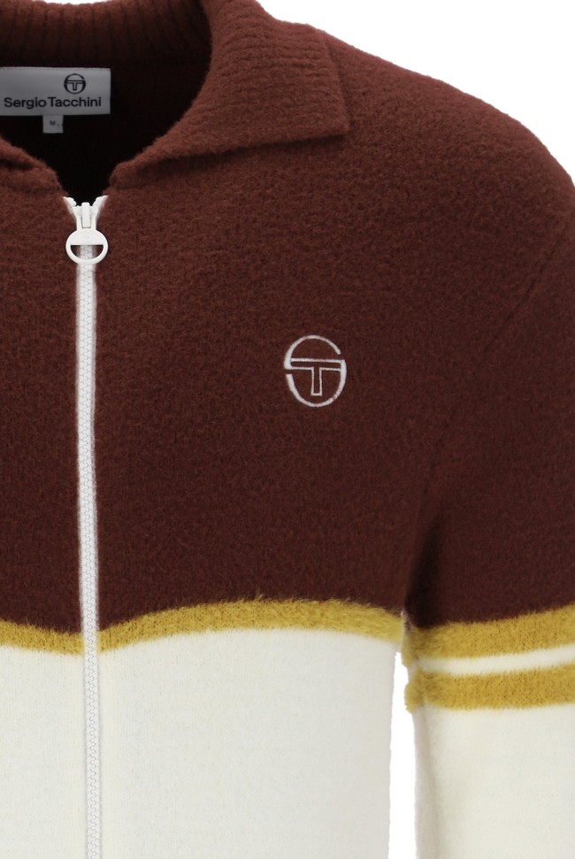 Orion Brushed Knit Track Top BitterChocolate/Arrowwood/Gardenia-176