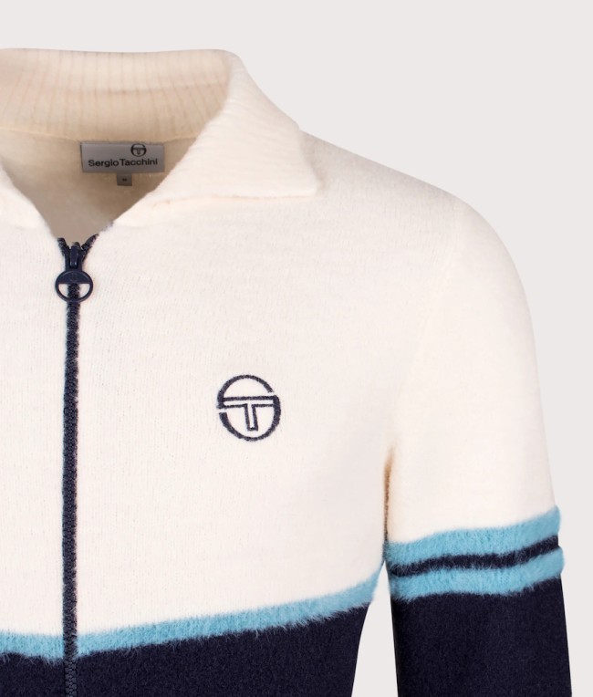 Orion Brushed Knit Track Top Gardenia/MilkyBlue/MaritimeBlue-309