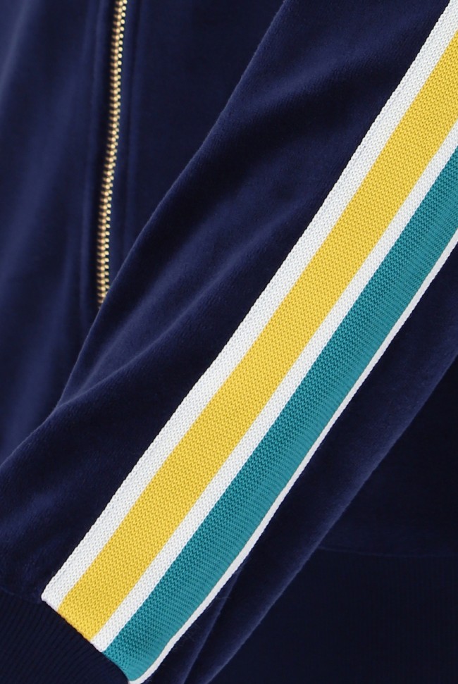 Monte Velour Track Top MaritmeBlue/MangoMint-248
