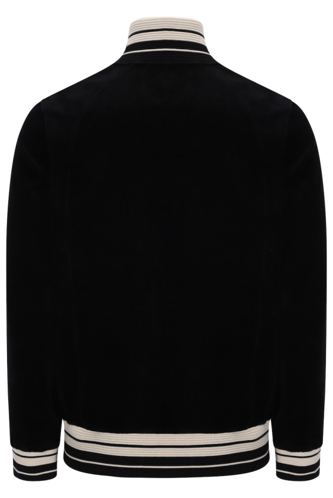 Lazzari Velour Track Top Black-160