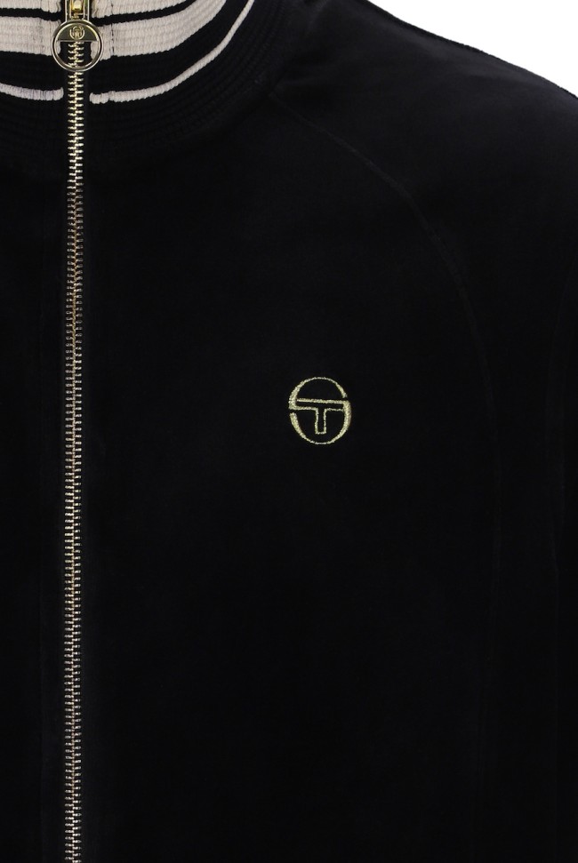 Lazzari Velour Track Top Black-160