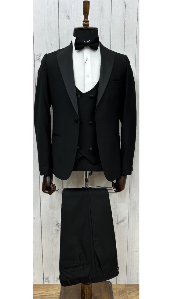 Moriarty 3 Piece Black Dinner Suit Black