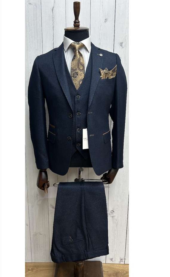 Mycroft Navy 3 Piece Suit Navy