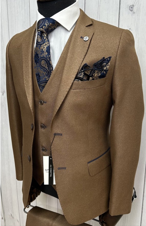 Mycroft Tan 3 Piece Suit Tan