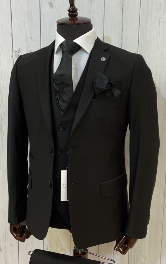 George Black 3 Piece Suit Black
