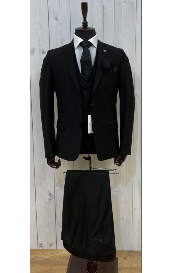 George Black 3 Piece Suit Black