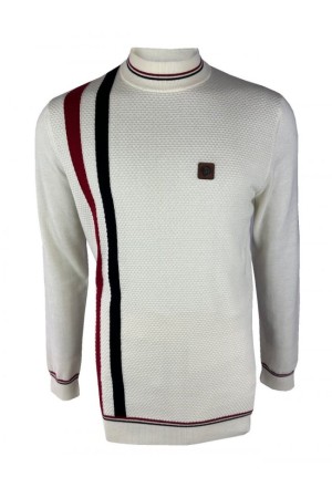 TR9014 Racing Stripe Fine Gauge Turtle Knit