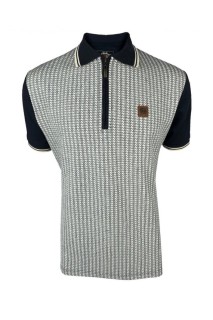 TR8973 Houndstooth Panel Polo