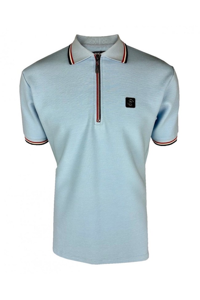 Powder TR9070 Ottoman Rib Zip Polo