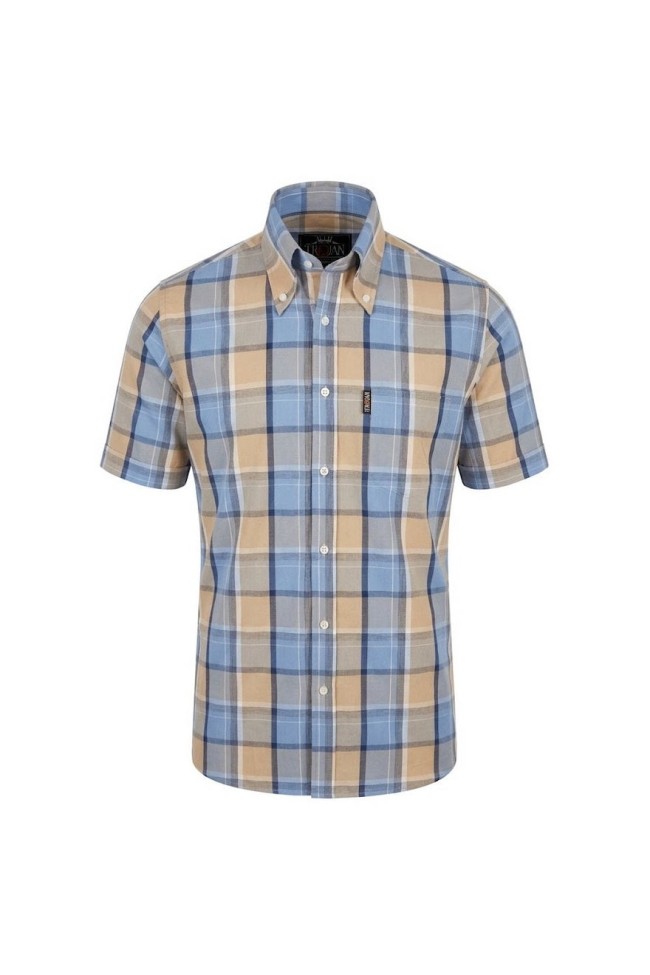 Powder TC1045 H/S B/D Pastel Check Shirt