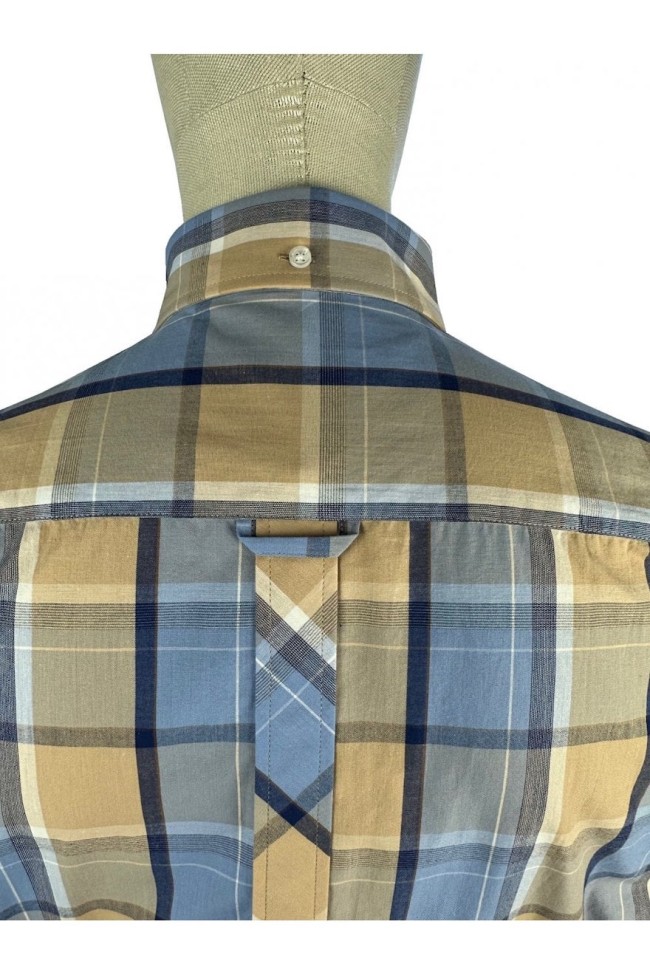 TC1045 H/S B/D Pastel Check Shirt Powder