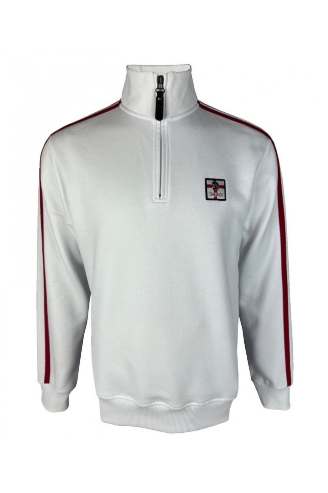 White TR9057 1/4 Zip St George Sweat