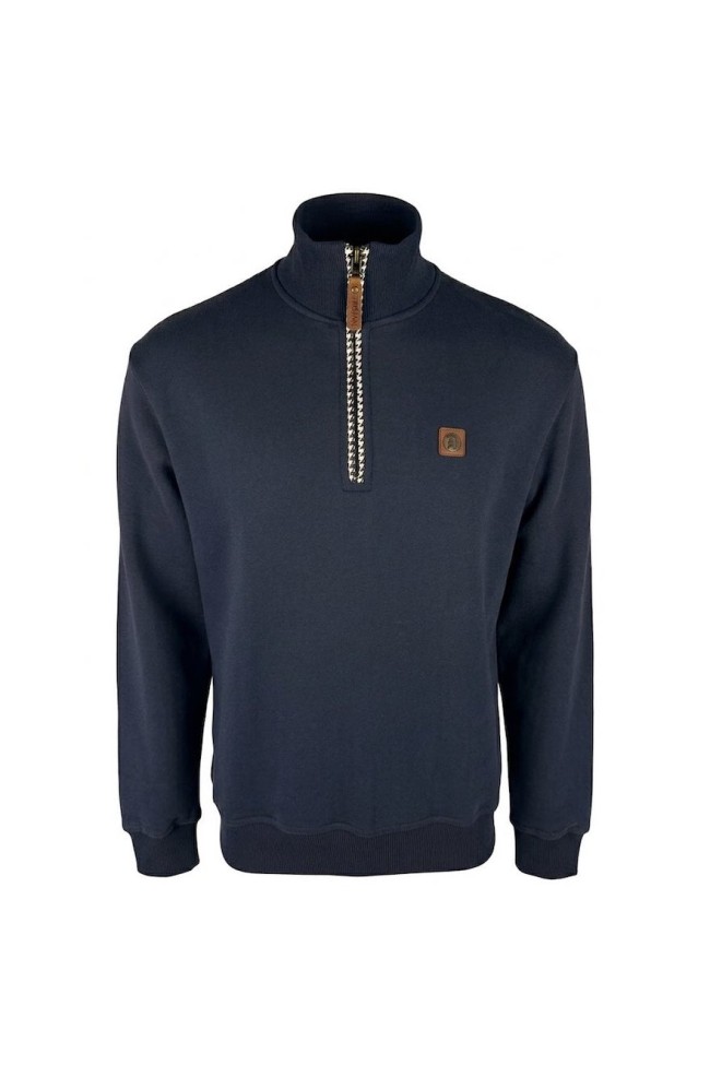 TR9108 1/4 Zip Trim Sweat Navy